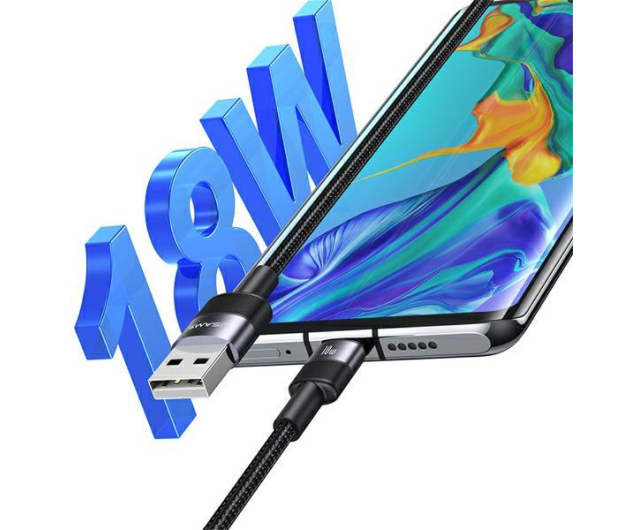 USAMS Kabel USB na USB-C 3A 1,2m Fast Charging stalowy 30 szt, - 1569008 - zdjęcie 4